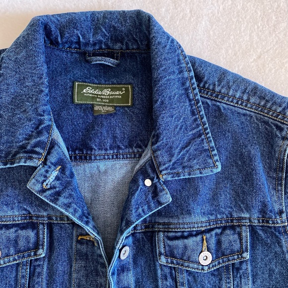 Eddie Bauer denim jacket | oversized | 100% cotton | size XL | EUC - Picture 2 of 3